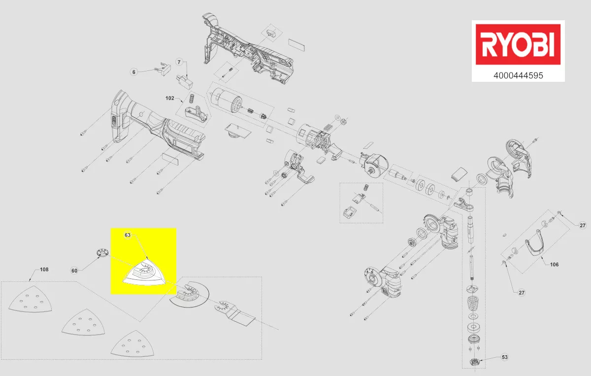 plateau ponçage delta multitool réf. 5131040772 Ryobi